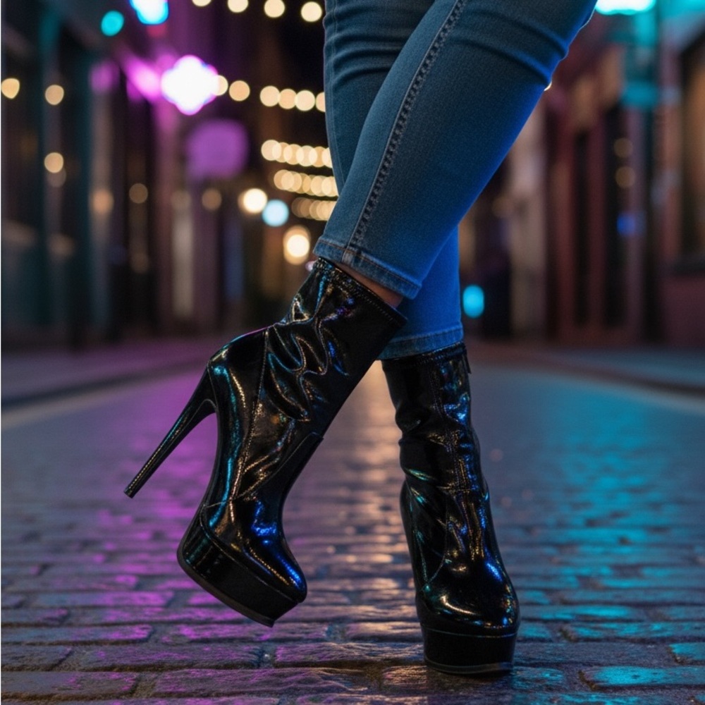 Thalia Sodi Black Heeled Boots
